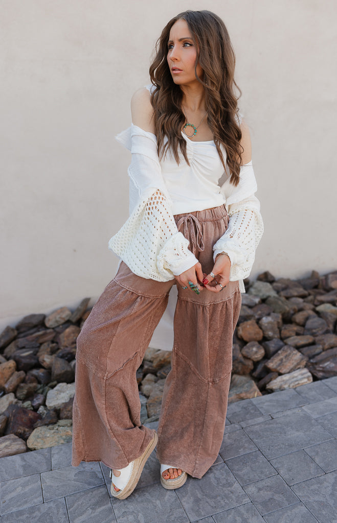 Desert Daze Mineral-Wash Wide-Leg Pants-Bottoms-Krush Kandy, Women's Online Fashion Boutique Located in Phoenix, Arizona (Scottsdale Area)