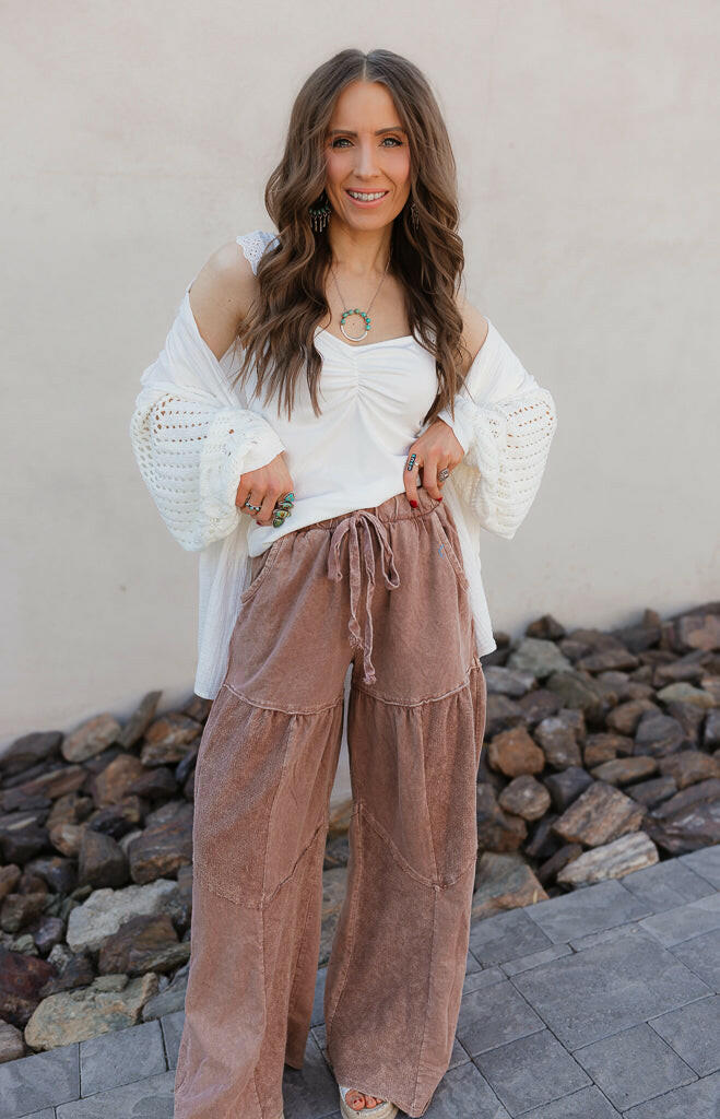 Desert Daze Mineral-Wash Wide-Leg Pants – Krush Kandy
