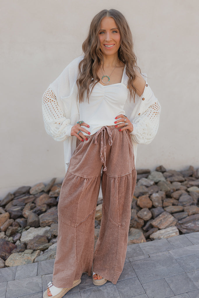 Desert Daze Mineral-Wash Wide-Leg Pants-Bottoms-Krush Kandy, Women's Online Fashion Boutique Located in Phoenix, Arizona (Scottsdale Area)