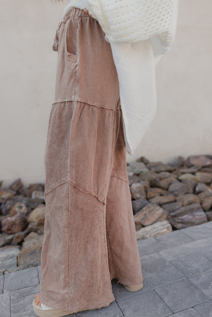 Desert Daze Mineral-Wash Wide-Leg Pants-Bottoms-Krush Kandy, Women's Online Fashion Boutique Located in Phoenix, Arizona (Scottsdale Area)