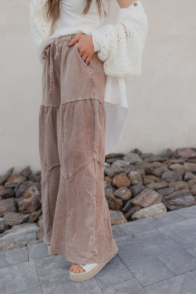 Desert Daze Mineral-Wash Wide-Leg Pants-Bottoms-Krush Kandy, Women's Online Fashion Boutique Located in Phoenix, Arizona (Scottsdale Area)