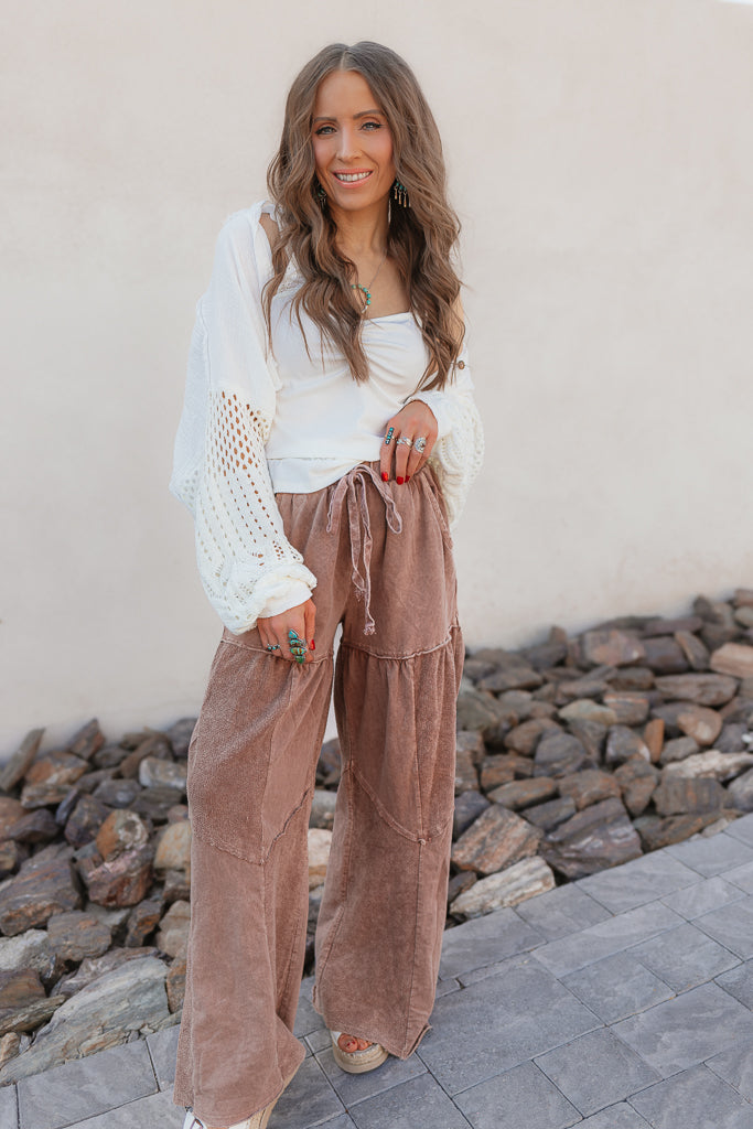 Desert Daze Mineral-Wash Wide-Leg Pants-Bottoms-Krush Kandy, Women's Online Fashion Boutique Located in Phoenix, Arizona (Scottsdale Area)