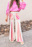 Boho Breeze Striped Wide-Leg Pants-Bottoms-Krush Kandy, Women's Online Fashion Boutique Located in Phoenix, Arizona (Scottsdale Area)