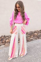 Boho Breeze Striped Wide-Leg Pants-Bottoms-Krush Kandy, Women's Online Fashion Boutique Located in Phoenix, Arizona (Scottsdale Area)