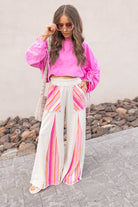 Boho Breeze Striped Wide-Leg Pants-Bottoms-Krush Kandy, Women's Online Fashion Boutique Located in Phoenix, Arizona (Scottsdale Area)