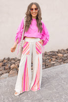 Boho Breeze Striped Wide-Leg Pants-Bottoms-Krush Kandy, Women's Online Fashion Boutique Located in Phoenix, Arizona (Scottsdale Area)