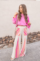 Boho Breeze Striped Wide-Leg Pants-Bottoms-Krush Kandy, Women's Online Fashion Boutique Located in Phoenix, Arizona (Scottsdale Area)