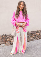 Boho Breeze Striped Wide-Leg Pants-Bottoms-Krush Kandy, Women's Online Fashion Boutique Located in Phoenix, Arizona (Scottsdale Area)