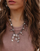 Horseshoe Blossom Desert Pearl Necklace PREORDER-Squash Blossom Necklaces-Krush Kandy, Women's Online Fashion Boutique Located in Phoenix, Arizona (Scottsdale Area)