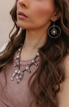 Horseshoe Blossom Desert Pearl Necklace PREORDER-Squash Blossom Necklaces-Krush Kandy, Women's Online Fashion Boutique Located in Phoenix, Arizona (Scottsdale Area)