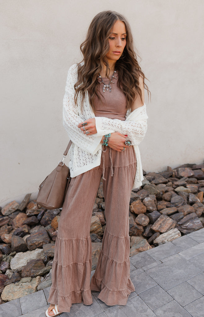 Rambling Rose Mineral Wash Flare LoungePants-Pants-Krush Kandy, Women's Online Fashion Boutique Located in Phoenix, Arizona (Scottsdale Area)