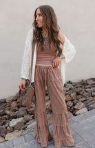 Rambling Rose Mineral Wash Flare LoungePants-Pants-Krush Kandy, Women's Online Fashion Boutique Located in Phoenix, Arizona (Scottsdale Area)