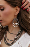Free Spirit Triple Layer Desert Pearl Hoop Earrings-Hoop Earrings-Krush Kandy, Women's Online Fashion Boutique Located in Phoenix, Arizona (Scottsdale Area)