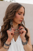 Free Spirit Triple Layer Desert Pearl Hoop Earrings-Hoop Earrings-Krush Kandy, Women's Online Fashion Boutique Located in Phoenix, Arizona (Scottsdale Area)