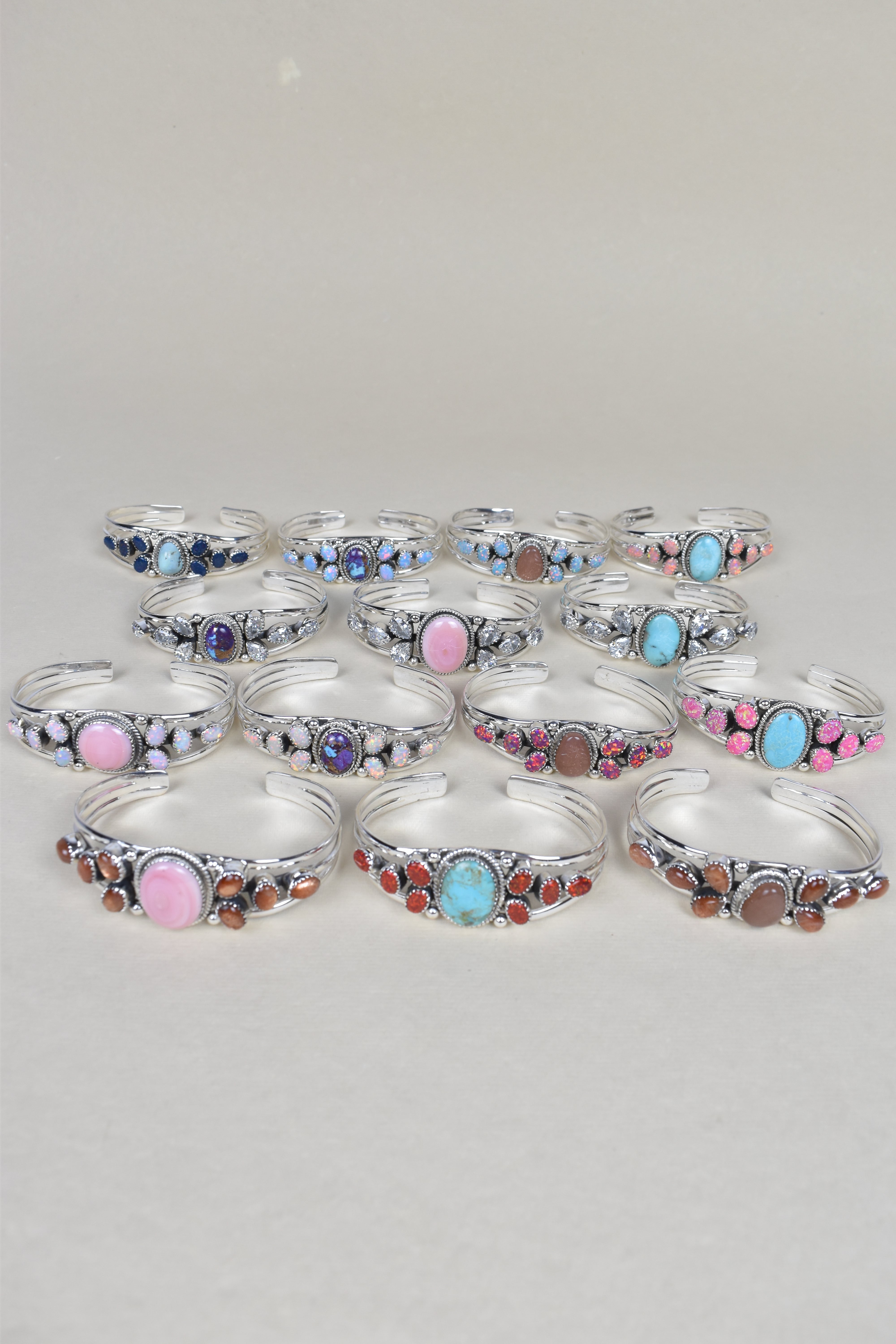 ONE OF A KIND STERLING SILVER STONE CUFFS | PREORDER NOW OPEN-Bracelets-Krush Kandy, Women's Online Fashion Boutique Located in Phoenix, Arizona (Scottsdale Area)