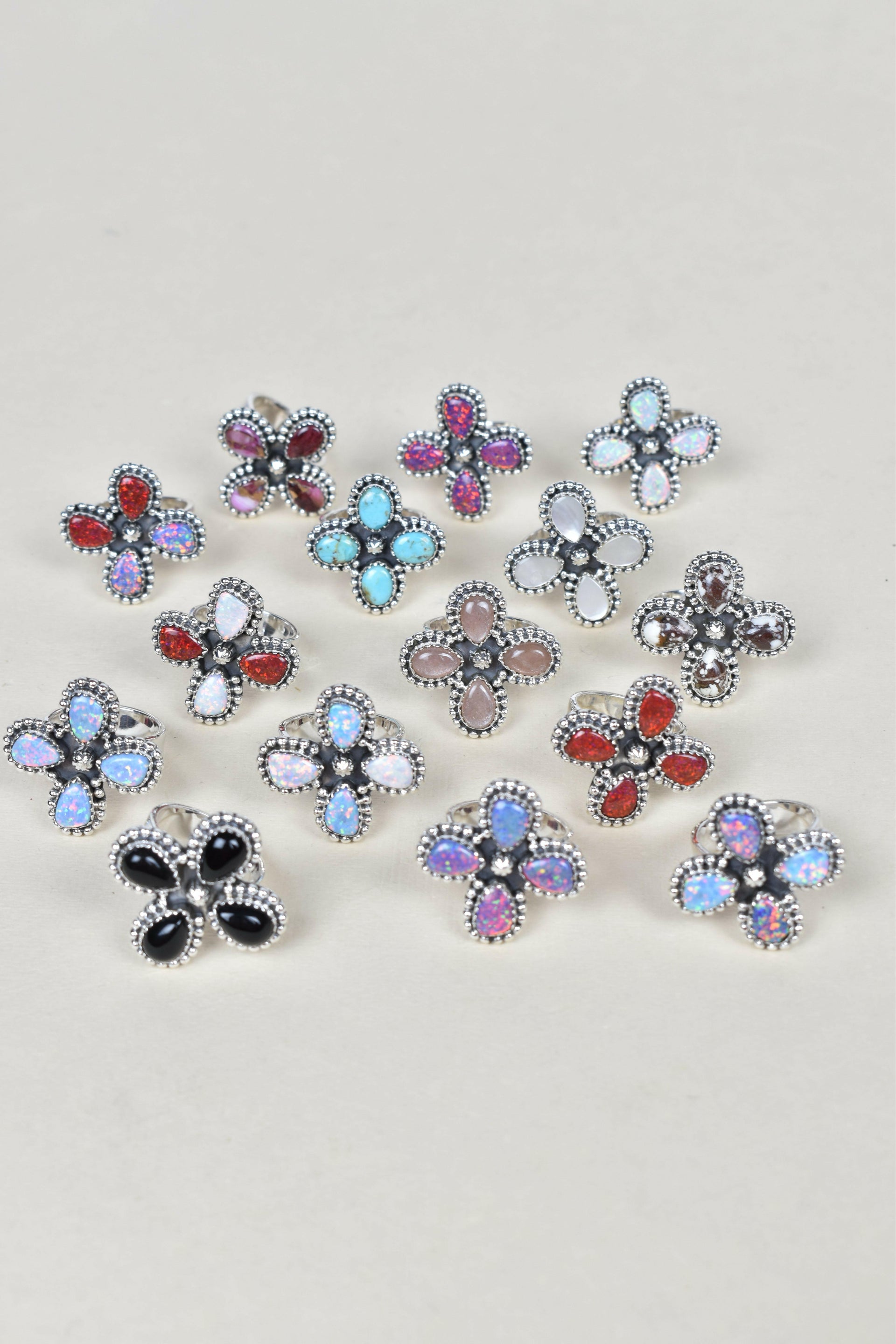 4 Leaf Cluster Ring-Cluster Rings-Krush Kandy, Women's Online Fashion Boutique Located in Phoenix, Arizona (Scottsdale Area)