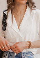 Boardwalk Breeze Collared Blouse-Tops-Krush Kandy, Women's Online Fashion Boutique Located in Phoenix, Arizona (Scottsdale Area)