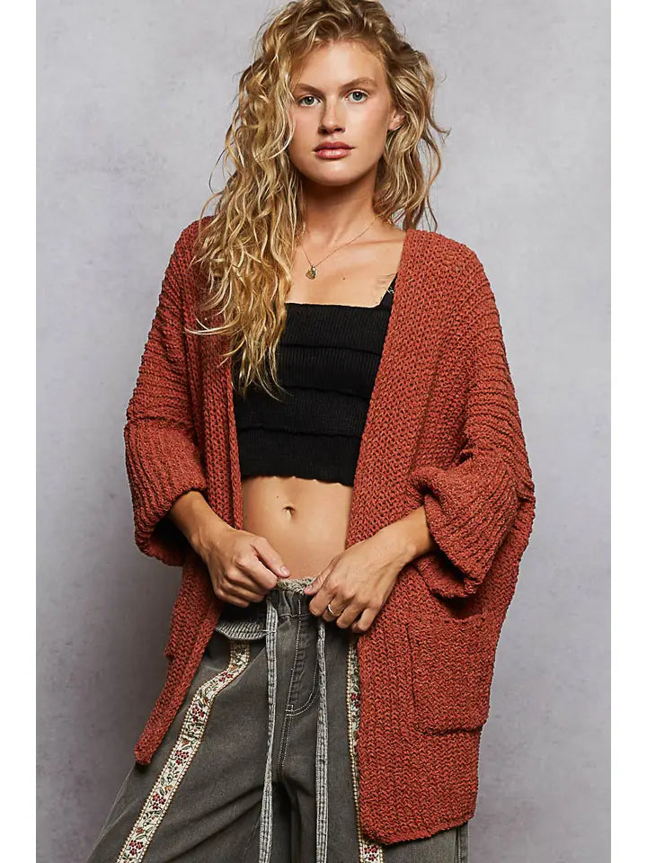 POL Long Sleeve Pockets Solid Sweater Cardigan-Cardigans-Krush Kandy, Women's Online Fashion Boutique Located in Phoenix, Arizona (Scottsdale Area)