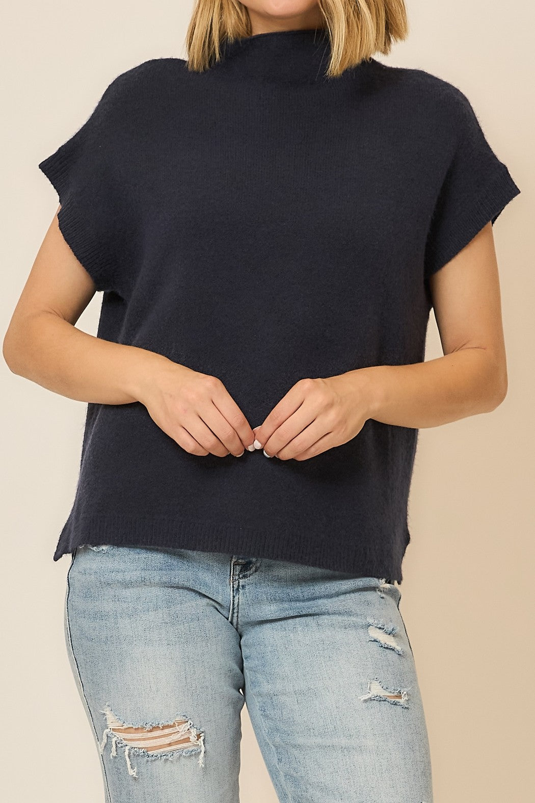 Sleeveless Knit Sweater Vest-Sweaters-Krush Kandy, Women's Online Fashion Boutique Located in Phoenix, Arizona (Scottsdale Area)