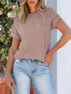 Round Neck Short Sleeve T-Shirt-Krush Kandy, Women's Online Fashion Boutique Located in Phoenix, Arizona (Scottsdale Area)