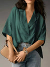 Collared Neck Half Sleeve Blouse-Krush Kandy, Women's Online Fashion Boutique Located in Phoenix, Arizona (Scottsdale Area)