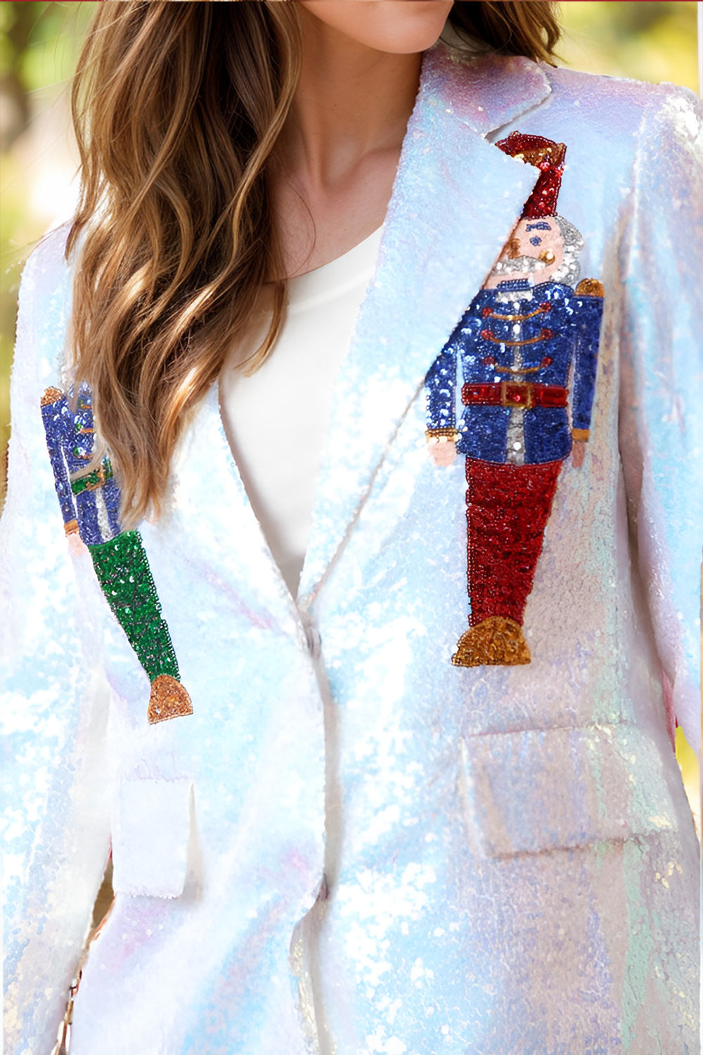 Sugarplum Showstopper Sequin Nutcracker Blazer-Blazers-Krush Kandy, Women's Online Fashion Boutique Located in Phoenix, Arizona (Scottsdale Area)