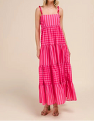 SO ME Stripe Tiered Maxi Dress with Colorful Chain Strap-Dresses-Krush Kandy, Women's Online Fashion Boutique Located in Phoenix, Arizona (Scottsdale Area)