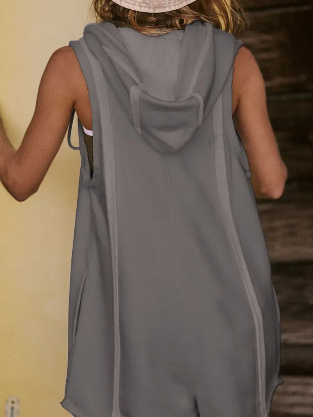 Half Zipped Hooded Sleeveless Romper-Krush Kandy, Women's Online Fashion Boutique Located in Phoenix, Arizona (Scottsdale Area)