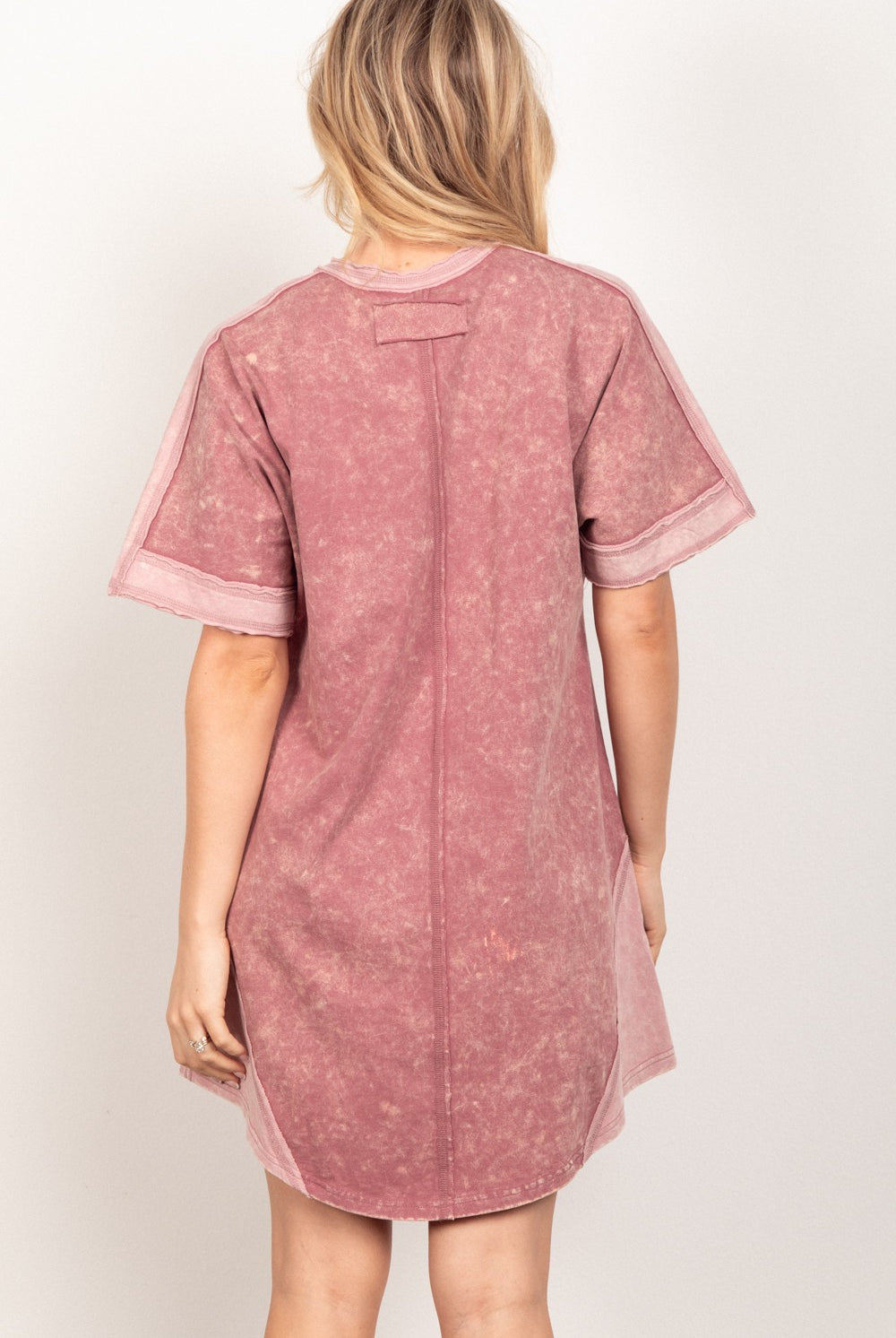 VERY J Short Sleeve V-Neck Tee Dress-Krush Kandy, Women's Online Fashion Boutique Located in Phoenix, Arizona (Scottsdale Area)