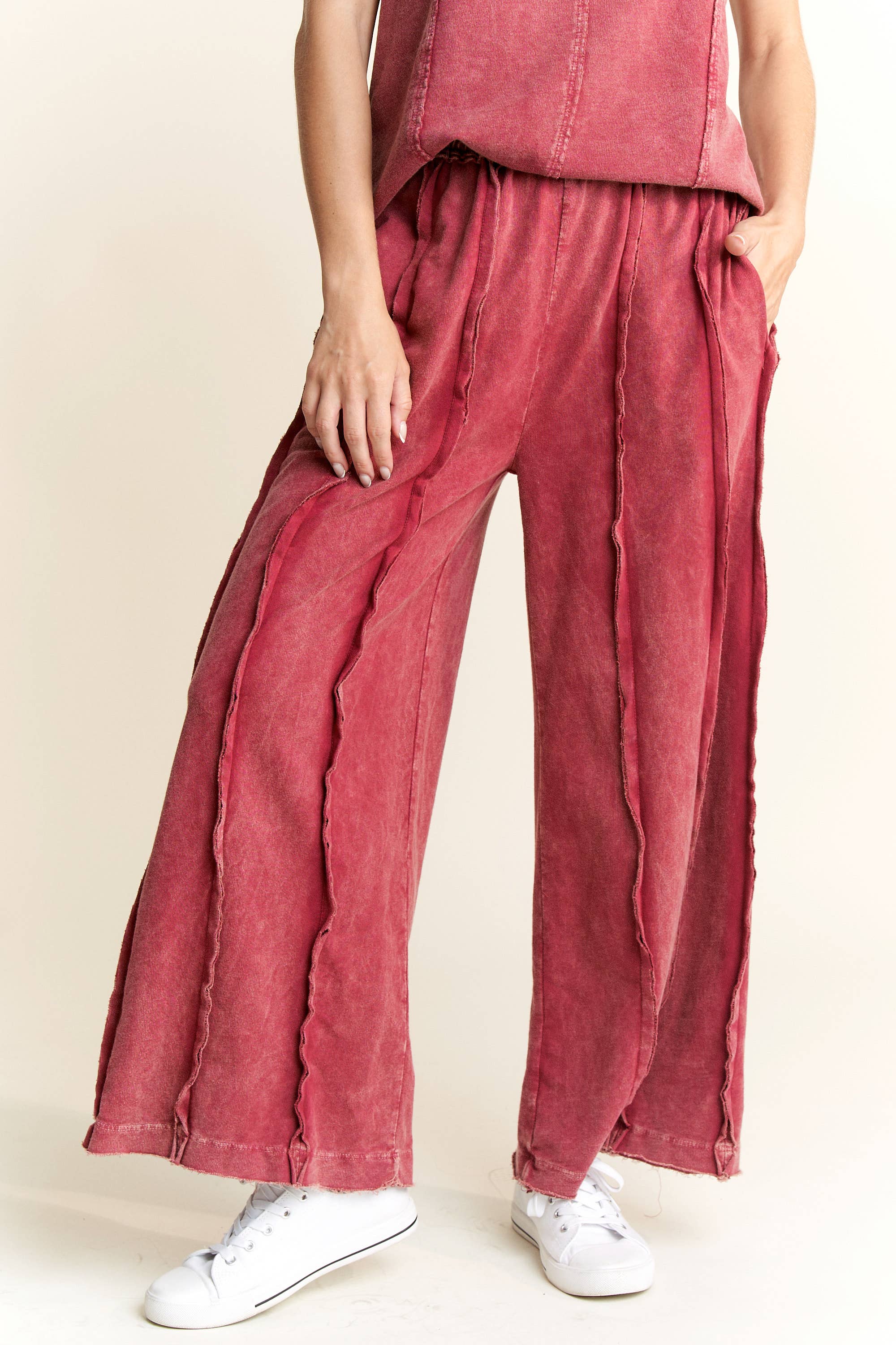 Vintage Edge Mineral Wash Pants-Pants-Krush Kandy, Women's Online Fashion Boutique Located in Phoenix, Arizona (Scottsdale Area)