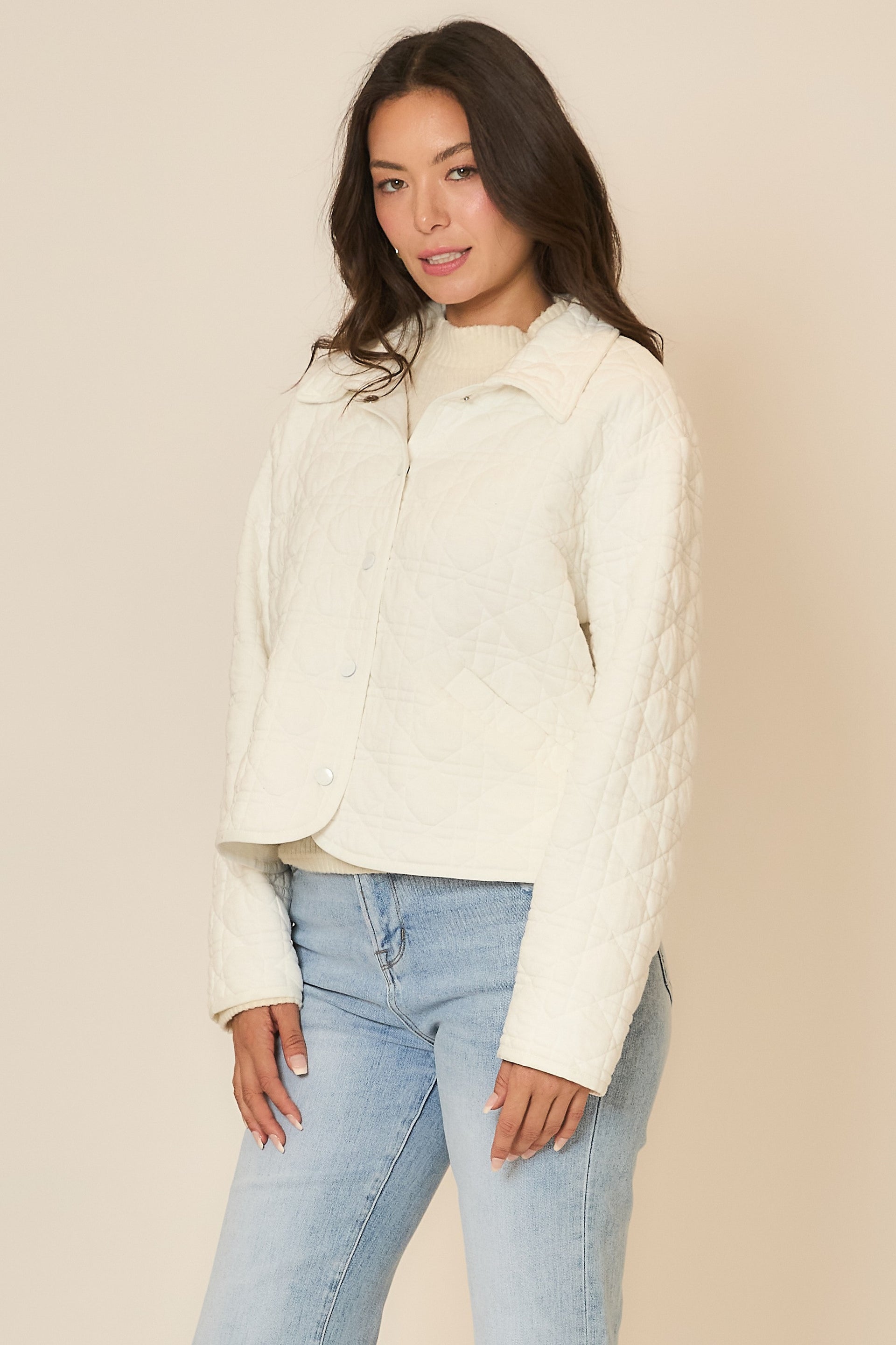 Quilted Collar Jacket-Coats-Krush Kandy, Women's Online Fashion Boutique Located in Phoenix, Arizona (Scottsdale Area)
