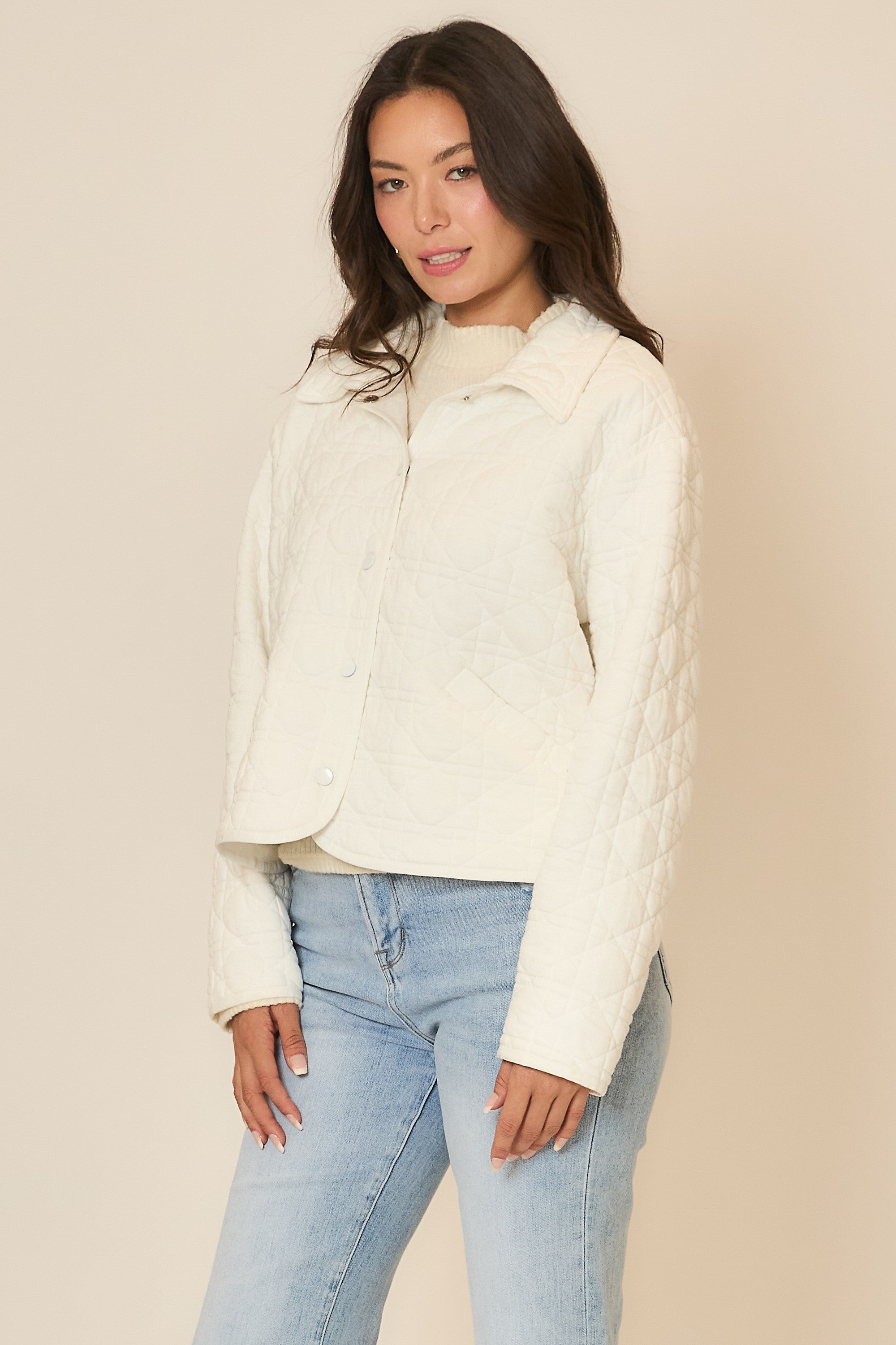 Quilted Collar Jacket-Coats-Krush Kandy, Women's Online Fashion Boutique Located in Phoenix, Arizona (Scottsdale Area)