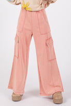 Knit Terry Mineral Wash Wide Leg Pants-Pants-Krush Kandy, Women's Online Fashion Boutique Located in Phoenix, Arizona (Scottsdale Area)