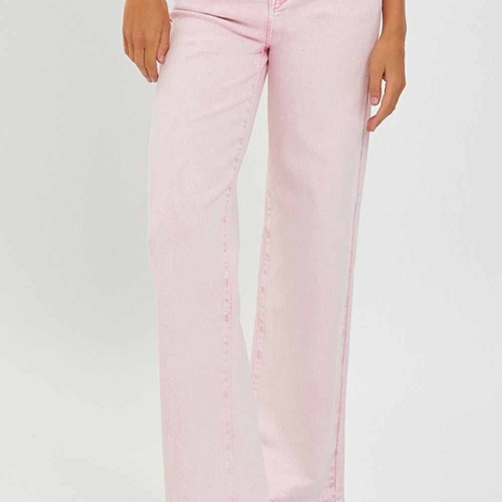RISEN Full Size High Rise Tummy Control Wide Leg Jeans-Krush Kandy, Women's Online Fashion Boutique Located in Phoenix, Arizona (Scottsdale Area)