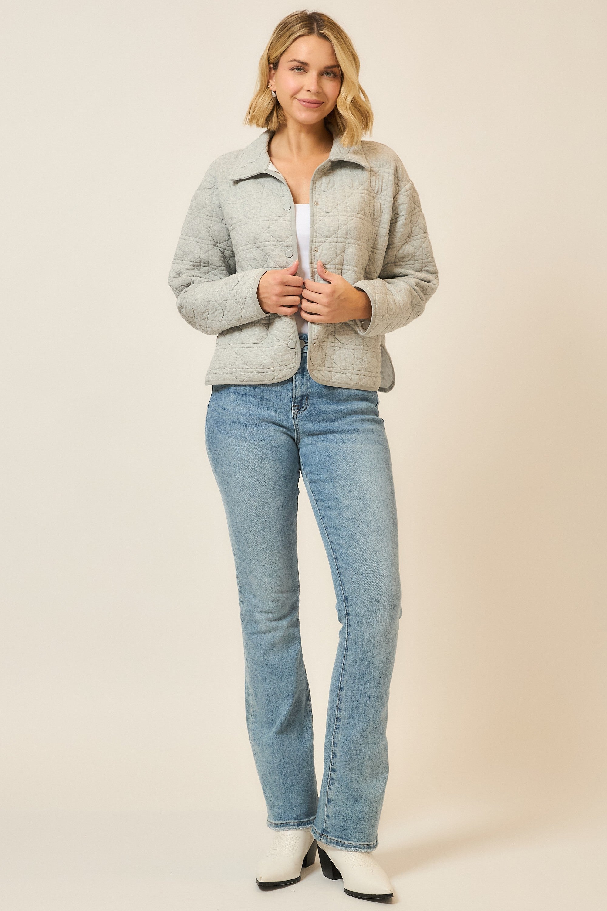 Quilted Collar Jacket-Coats-Krush Kandy, Women's Online Fashion Boutique Located in Phoenix, Arizona (Scottsdale Area)