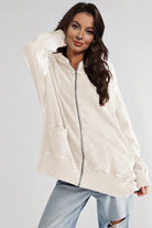 Zip-Up Long Sleeve Jacket-Jackets-Krush Kandy, Women's Online Fashion Boutique Located in Phoenix, Arizona (Scottsdale Area)