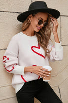 Lover's Lane Dropped Shoulder Sweater-Sweaters-Krush Kandy, Women's Online Fashion Boutique Located in Phoenix, Arizona (Scottsdale Area)