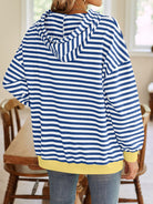 Lovelet Drawstring Striped Long Sleeve Hoodie-Krush Kandy, Women's Online Fashion Boutique Located in Phoenix, Arizona (Scottsdale Area)