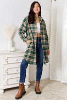 Mandy Plaid Collared Neck Long Sleeve Shirt-Krush Kandy, Women's Online Fashion Boutique Located in Phoenix, Arizona (Scottsdale Area)