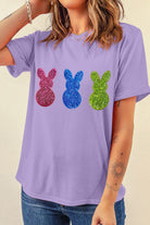 Shiny Bunny Short Sleeve T-Shirt-Graphic Tees-Krush Kandy, Women's Online Fashion Boutique Located in Phoenix, Arizona (Scottsdale Area)