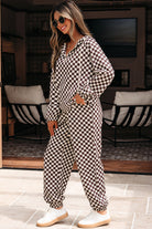 Checkered Lounge Set-Loungewear-Krush Kandy, Women's Online Fashion Boutique Located in Phoenix, Arizona (Scottsdale Area)