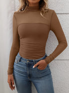 Mock Neck Long Sleeve Top-Tops-Krush Kandy, Women's Online Fashion Boutique Located in Phoenix, Arizona (Scottsdale Area)