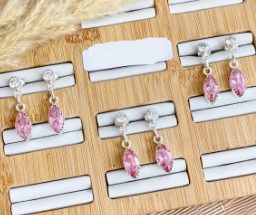 Blushing Crystal Stone Drop Earrings-Stud Earrings-Krush Kandy, Women's Online Fashion Boutique Located in Phoenix, Arizona (Scottsdale Area)