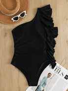 Ruffled Single Shoulder One-Piece Swimwear | S-XL-Krush Kandy, Women's Online Fashion Boutique Located in Phoenix, Arizona (Scottsdale Area)