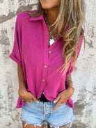 The Everyday Pop Button-Down Shirt-Krush Kandy, Women's Online Fashion Boutique Located in Phoenix, Arizona (Scottsdale Area)