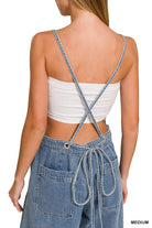 Zenana Denim Medium Washed Wide Leg Overalls-Jumpsuits & Rompers-Krush Kandy, Women's Online Fashion Boutique Located in Phoenix, Arizona (Scottsdale Area)