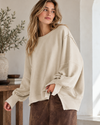 Oversized Drop Shoulder Pullover Sweatshirt