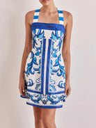 Printed Square Neck Midi Dress-Dresses-Krush Kandy, Women's Online Fashion Boutique Located in Phoenix, Arizona (Scottsdale Area)