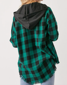 Risen See You Soon Fray Hooded Flannel-Jackets-Krush Kandy, Women's Online Fashion Boutique Located in Phoenix, Arizona (Scottsdale Area)