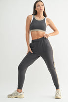 Polyester-Spandex Active Jogger and Sports Bra Set-2 Piece Outfit Sets-Krush Kandy, Women's Online Fashion Boutique Located in Phoenix, Arizona (Scottsdale Area)